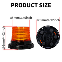 Sistem Keamanan Forklift Gudang Sensor Radar Lampu Peringatan Berkedip Otomatis Lampu Suara 6 Bahasa Lampu Strobo LED Hitam DC