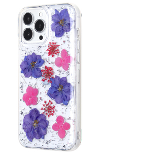 Coque de téléphone KINGSOUL de luxe anti-chute en TPU+PC avec design de fleurs séchées aux quatre coins pour fille, accessoires de téléphone tendance - Product Image 5