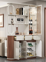 Meuble de Rangement Double Porte Style Luxe Léger et Moderne pour Entrée, Séparateur de Salon avec Rangement pour Chaussures dans le Couloir/Hall