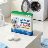 Tablettes nettoyantes blanches rondes pour lave-linge, détartrant pour l'eau dure, pour l'entretien des lave-linges domestiques
