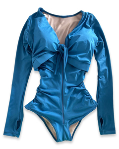 Traje de Baño Entero Shiningo Sexy de Fábrica, Nuevo Estilo, Color Sólido, Escote en V Profundo, Control Ligero, Nylon Sin Costuras, <span class=keywords><strong>Moldeador</strong></span> de Cuerpo Femenino - Product Image 5
