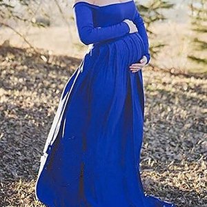 <span class=keywords><strong>Ropa</strong></span> de maternidad europea y americana <span class=keywords><strong>para</strong></span> mujer, vestido Sexy de manga larga con escote y cola ajustada - Product Image 5