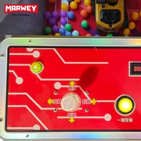 Marwey Vente chaude : Équipement de jeu de simulation d'excavatrice télécommandée d'intérieur pour 5 joueurs, avec fonctions de pelle, de poussée de balle et de jeux de carnaval