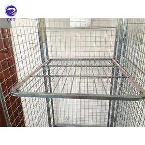 कस्टम तार जाल लॉजिस्टिक परिवहन रोल पिंजरे गोदाम धातु भंडारण ट्रॉली - Product Image 4