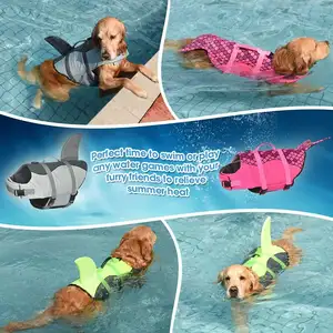 Chaleco salvavidas de sirena para perros, traje de baño ajustable para mascotas, con mango de rescate alto, para agua Sa
