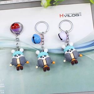 Cartoon Silicone Bell <b>Keychain</b> Random Color Non Toxic Gift For Girls And Kids - Product Image 2
