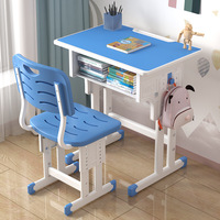 Table d'étude pour enfants, bureau d'écriture pour élèves du primaire, mobilier de classe réglable, ensemble scolaire