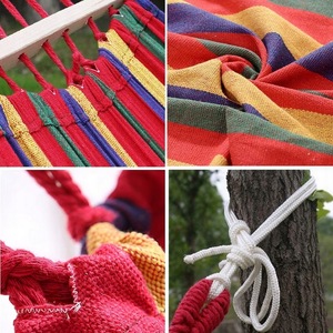 Hamaca <span class=keywords><strong>de</strong></span> <span class=keywords><strong>lona</strong></span> plegable portátil para acampar con barra esparcidora <span class=keywords><strong>de</strong></span> <span class=keywords><strong>madera</strong></span> - Product Image 4