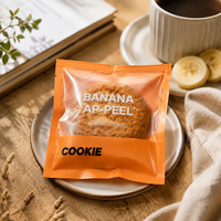 Sacs à biscuits et gâteaux imprimés sur mesure, thermoscellables, avec fenêtre transparente, pour présentation en boulangerie et utilisation en cadeau