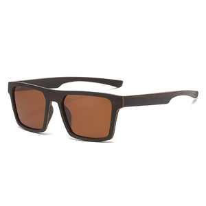 Square Sport TAC Polarized UV400 Wooden Frame Custom Logo Unisex Sunglasses - Product Image 2