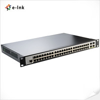 Conmutador Ethernet administrado E-link L2+ de 48 puertos 10/100/1000T + 4 puertos 100/1000X SFP para redes