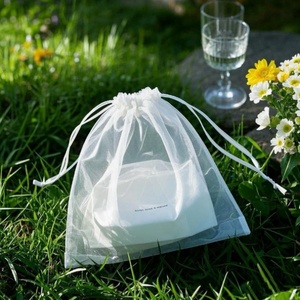 Sacs en filet transparents multicolores fabriqués en usine, fermetures élastiques, 30x40cm, durables, écologiques, échantillons, emballages pour bonbons, sacs cadeaux - Product Image 3