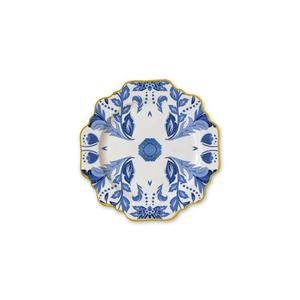 จานอาหารเซรามิกสีฟ้าสีขาวลายดอกทานตะวันพอร์ซเลนลายกระดูกแนววินเทจสไตล์ยุโรปชุดรับประทานอาหารแบบยั่งยืนขึ้นบ้านใหม่ - Product Image 5