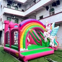 Château gonflable sur mesure avec toboggan, combo commercial pour extérieur, idéal pour les fêtes d'enfants