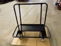 Chariot utilitaire en acier inoxydable robuste pour cloisons sèches avec quatre roues Capacité de charge de 300 kg Chariot de stockage industriel OEM personnalisable