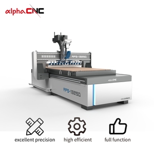 Alpha 1325 nhiệm vụ nặng nề 3 trục gỗ CNC Router 1500x3000 mét với NC Studio điều khiển động cơ servo ổ đĩa ATC 9KW trục chính - Product Image 2