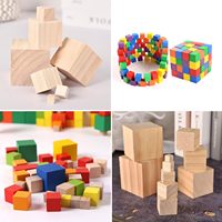Bloques de Madera Pequeños Personalizados sin Acabado, Cubos de Madera en Blanco para Manualidades, Conteo, Alfabeto, Sellos, Dados, Juguetes Educativos y para Baby Shower