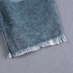 Conjunto de dos piezas de verano para niños 100% algodón cuello de bebé de manga corta Top pantalones cortos de mezclilla traje para niños mayores de <span class=keywords><strong>9</strong></span> años con logotipo - Product Image 3
