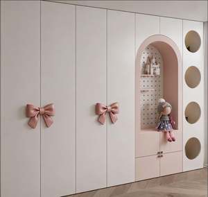 Armario de Almacenamiento Infantil con Diseño Colorido, Bordes de Seguridad, Puertas Corredizas y Múltiples Estantes para Dormitorio Infantil - Product Image 4