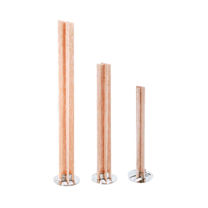 Support de bougie en verre blanc de luxe personnalisé avec logo, sans fumée, avec mèches en bois crépitantes pour la fabrication de bougies (vente en gros) - Product Image 3