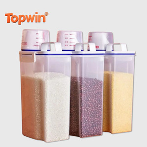 Recipiente para Almacenar Especias y Alimentos, con Taza Medidora, a Prueba de Humedad, Insectos y Polvo, Impresión Ecológica, 1 Pieza - Product Image 1