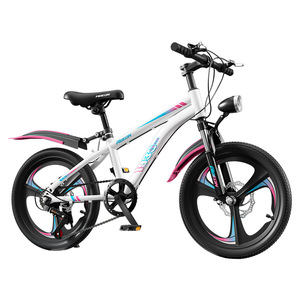 Bicicletta da <span class=keywords><strong>Montagna</strong></span> con Forcella Ammortizzata e Telaio in Acciaio ad Alto Tenore di Carbonio, Freni a Doppio Disco <span class=keywords><strong>per</strong></span> <span class=keywords><strong>Bambini</strong></span> 6-18 Anni (18-24 Pollici) - Product Image 6