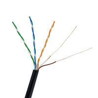 Nuevo Cable de Red Ethernet a Granel MX-STAR para Exteriores F/UTP 23AWG CCA Cat5E Plus, Cobre Sólido, con Clasificación Riser, 10G CMX CM CMG