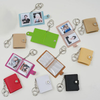 Mini album photo en PU, breloque porte-clés, accessoire de sac à main, pendentif pour sac, avec 16-20 photos