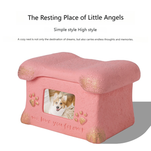 Cercueils et urnes funéraires de luxe faits à la main pour animaux de compagnie, boîtes commémoratives pour chiots et chats, cercueils de crémation pour chiens et chatons en ciment Portland - Product Image 5