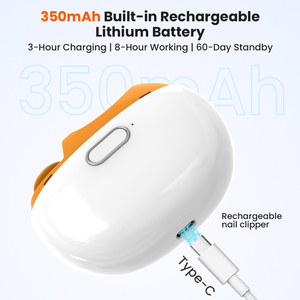 OEM 전문가 2 in 1 자동 안전 아기 손톱깎이 휴대용 전기 아기 손톱 트리머 Led 빛 - Product Image 4