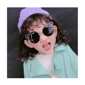 2024 새로운 스타일 어린이 태양 안경 소년 안경 사랑스러운 금속 프레임 귀여운 선글라스