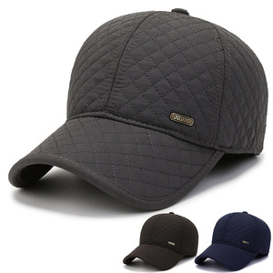 Men's Winter <b>Baseball</b> <b>Cap</b> Fleece Lined Warm Thickened Duckbill Hat With Ear Protection For Outdoor Use - Product Image 1