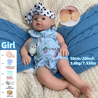 20 Zoll wasch bare feste Silikon wieder geborene Baby puppen Neugeborenes Baby handgemachte lebensechte Muneca wieder geborene Puppe