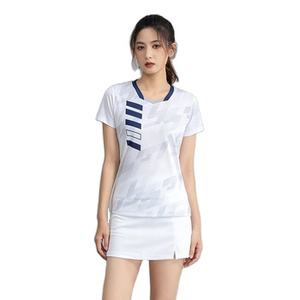 Diseño de Logotipo Personalizado, Camisetas Deportivas Sublimadas para Tenis de Mesa y Bádminton de Equipos Nacionales, Unisex, 100% Poliéster, Cuello Redondo Ligero - Product Image 5