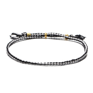 <span class=keywords><strong>Bracelet</strong></span> avec corde en <span class=keywords><strong>fil</strong></span> <span class=keywords><strong>de</strong></span> <span class=keywords><strong>soie</strong></span> pour femmes, bijou fait main, fin et réglable, à la mode, noir, bleu - Product Image 4