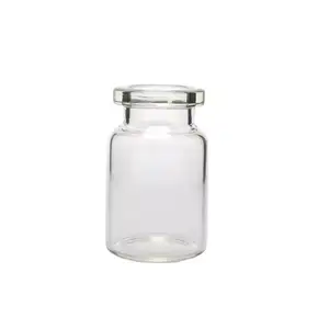 制药玻璃管小瓶5毫升带橡胶塞和铝塑料盖的透明管状小瓶