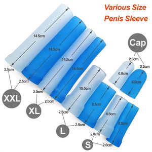 Reusable Silicone Sleeve Soft <strong>Penis</strong> Enlargement Stretcher <strong>Pump</strong> Glans Cap Cover Various Sizes Accessories for <strong>Penis</strong> Sleeves - Product Image 6