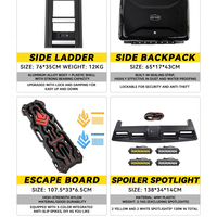 Accessoires pour Jetour T2, kit de carrosserie, intérieur, extérieur, accessoires 4x4, galerie de toit, échelle pliante tout-terrain, boîte latérale