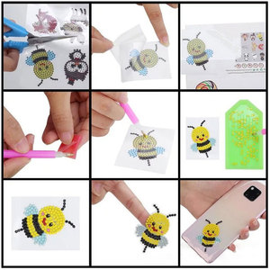 Vente en gros de toiles d'animaux <span class=keywords><strong>diamant</strong></span>és pour enfants, peintures murales modernes en résine peintes à la main, peintures par numéro pour enfants - Product Image 6