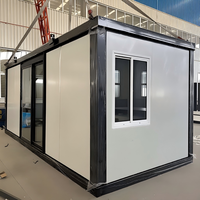 Nouvelle conception de maison conteneur pliable moderne et mobile (type Z-Fold) avec fonction respirante pour bureau à domicile et espace de vie, livrée en kit.