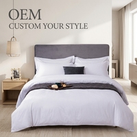 Ensemble de literie matelassé en microfibre respirante Pinsonic pour hôtel, 4 pièces, OEM, pour chambre d'hôtes et complexe hôtelier