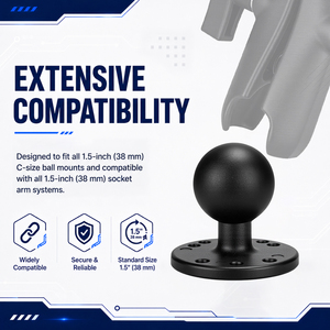 Support de fixation Velpaw réglable en aluminium de qualité marine 1,5 pouce compatible avec les bras à double douille de taille C RAM et la base de plaque AMPS pour mobile - Product Image 4