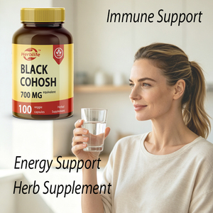Cápsulas de Cohosh Negro en Oferta OEM/ODM - Sin Gluten, Sin OMG y Aptas para Vegetarianos, Apoyo Inmunológico - Product Image 3
