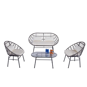 Silla de caña tejida a granel Pvc caña sala de estar silla jardín comedor sofá conjunto <span class=keywords><strong>muebles</strong></span> modernos - Product Image 1