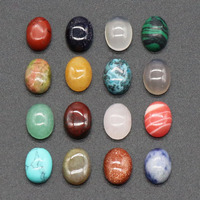 Vente en gros économique de cabochons ovales en jade naturel de 6x8mm et 8*10mm, de forme géométrique, pour la création de bijoux DIY, montures de bagues et accessoires de pierres précieuses en vrac
