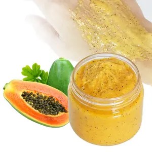 OEM Private Label Skin Brightening Whitening Exfoliating Vegan Mango Papaya Face Body Scrub