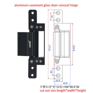 Nhiệm vụ nặng nề che giấu nhôm hồ sơ cửa bản lề có thể điều chỉnh Châu Âu casement Hidden Glass cửa Bạc Cửa Sổ Màu Đen cửa bản lề - Product Image 3