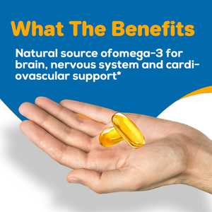 Aceite de pescado Omega 3 DE Wild Alaska Pollock 1250 mg por cápsula con triglicéridos EPA y DHA Heart <span class=keywords><strong>Brain</strong></span> Joint Support 120 Softgels - Product Image 6