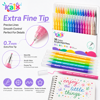 Stylo gel à peinture acrylique personnalisé avec logo KAIX Pastel Neon, pointe extra fine, séchage rapide, marqueur à peinture pour papier noir, art