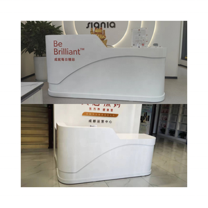 Venta caliente MDF Cash Register Wrap Counter Stand Contador <span class=keywords><strong>de</strong></span> caja registradora con escaparate <span class=keywords><strong>de</strong></span> bloqueo - Product Image 5